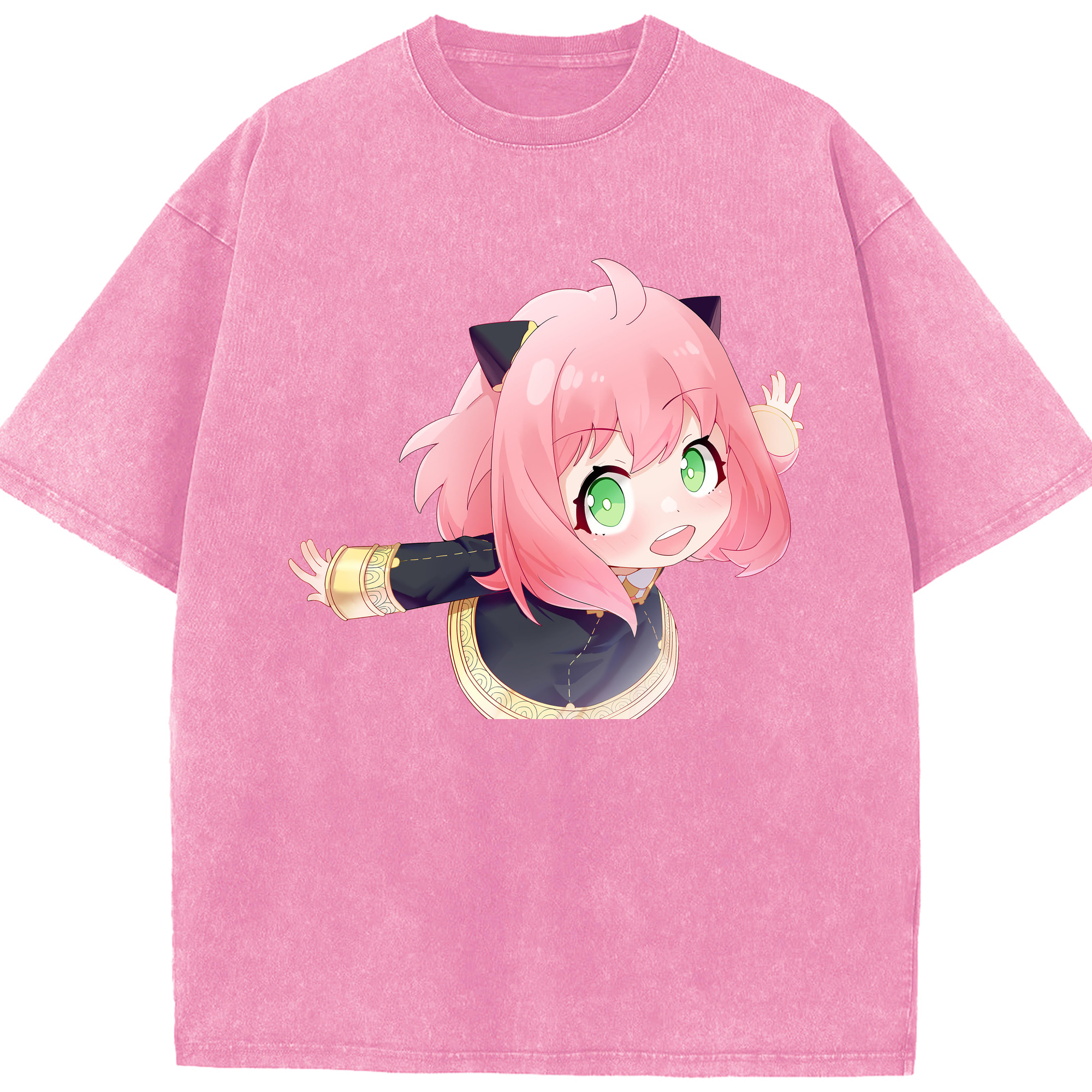 （画像用） SPY×FAMILY间谍家家酒 綿100% ヴィンテージ風 半袖Tシャツ（フロントプリント）
